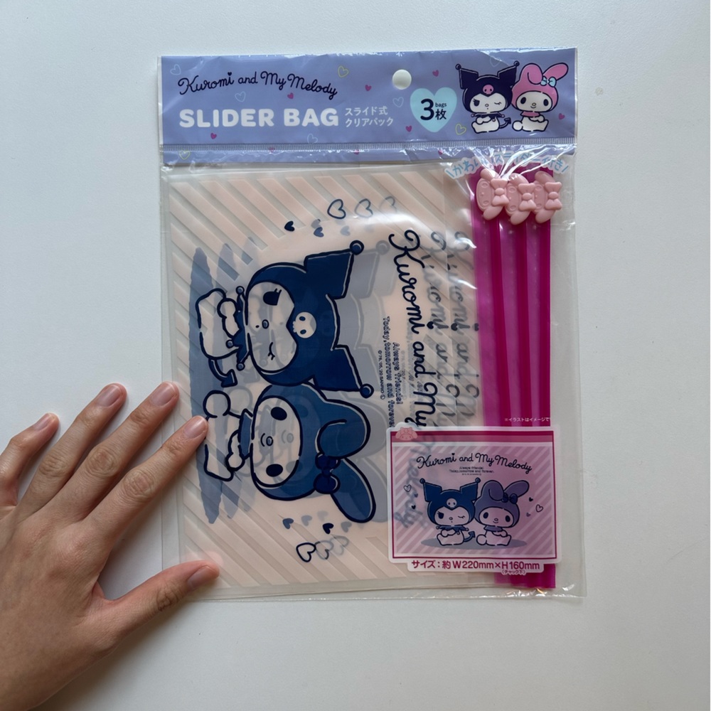 My Melody and Kuromi - Pack of 3 Reusable Bags - Sanrio Slider Bag M